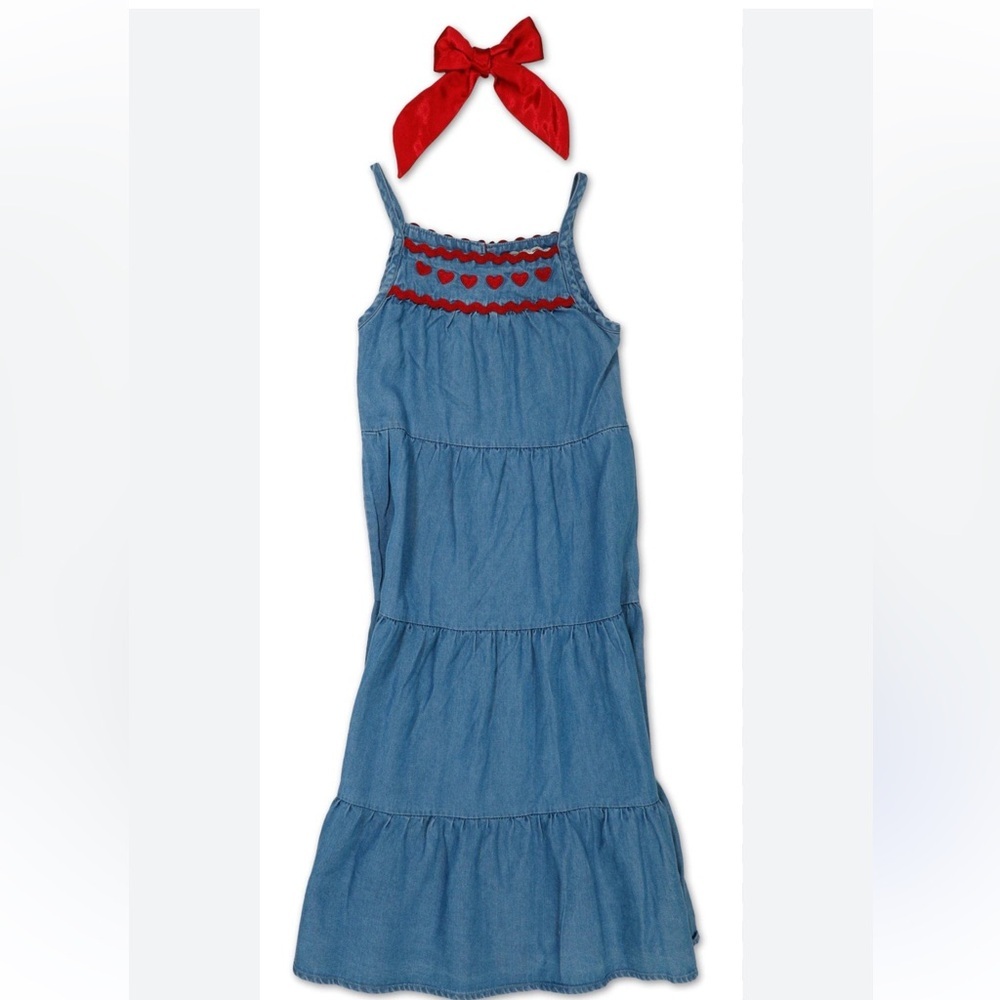 btween Blue Denim Chambray Maxi Dress NEW NWT